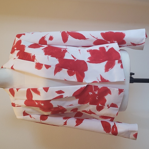 JM Studio Blazer, Red/White, size 12 feminine - Picture 3 of 15